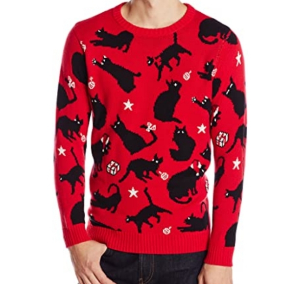 cat christmas ugly sweater
